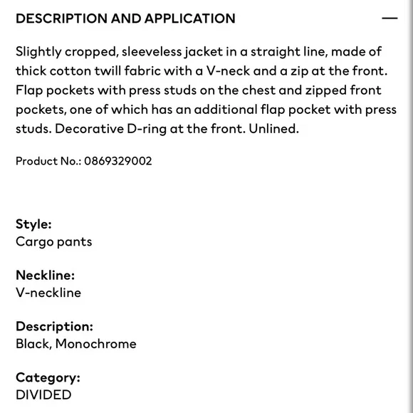 H&M Divided Multi Pocket Cargo Tactical Vest⌚️ - Picture 12 of 12